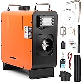 Shearly 5KW/12V Diesel Heater, Diesel Air Heater All in One with 5L Fuel Tank and Muffler, LCD Display & Remote Control, for 