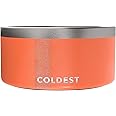 Coldest Dog Bowl - Anti Rust Metal, Non Slip, 3 Layers Insulated Stainless Steel Dog Bowls - Spill Proof & Heavy Duty - Water Bowl for Dogs, Cats & Pets, Dish Washer Safe (200 oz, Candy Red Glitter)