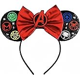 CLGIFT Princess Minnie Ears,Pick your color, Flower Minnie, Floral minnie ears, Purple Sparkle Mouse Ears Headband Costume (Assembled)