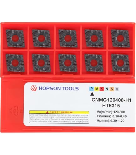 Hopson Tools Carbide Turning Inserts WNMG 431 PF / WNMG080404 for