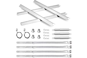 AOREWTGGH 463365021 463366022 Grill Replacement Parts for Charbroil Performance 4 Burner 463366022 463351021 463365522 463352521 463354021 ,Heat Tent ,Char-broil Burner 463365021,Crossover Tube & Igniter