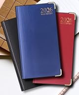 PaulStore 2026 Diary Slim Line Week to View with Metal Edge Red view 4