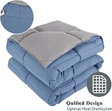 HIG 3 Pieces Dusty Blue Reversible Duvet Set Double 200x200cm OEKO-TEX view 6