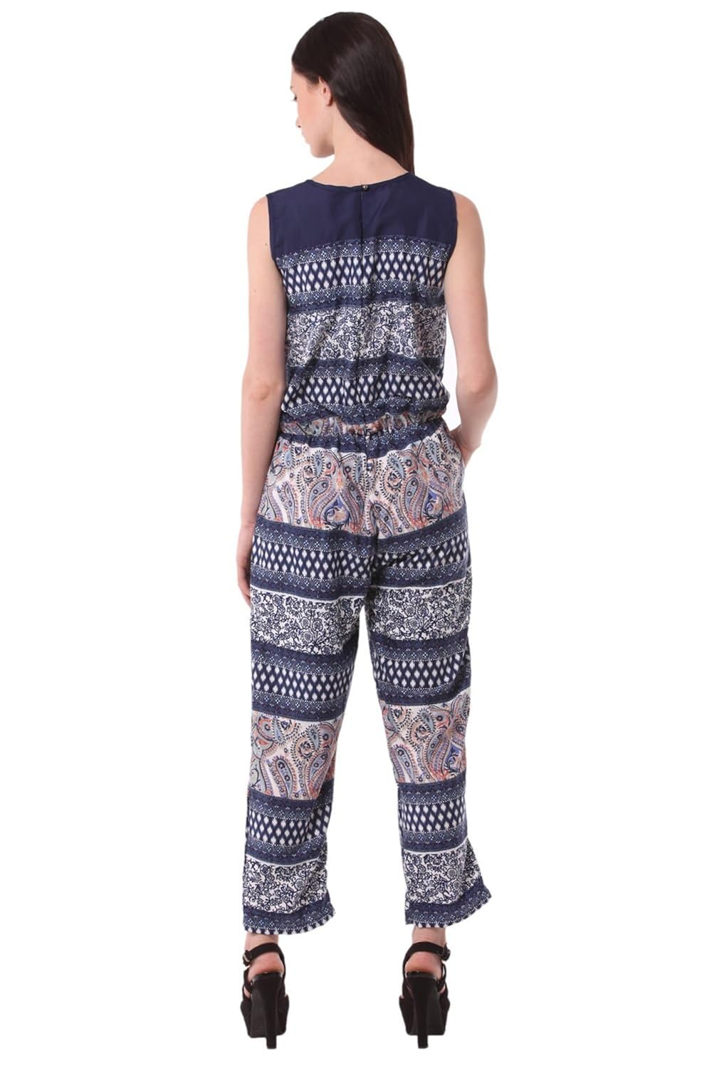 eyelet printed women's jumpsuit