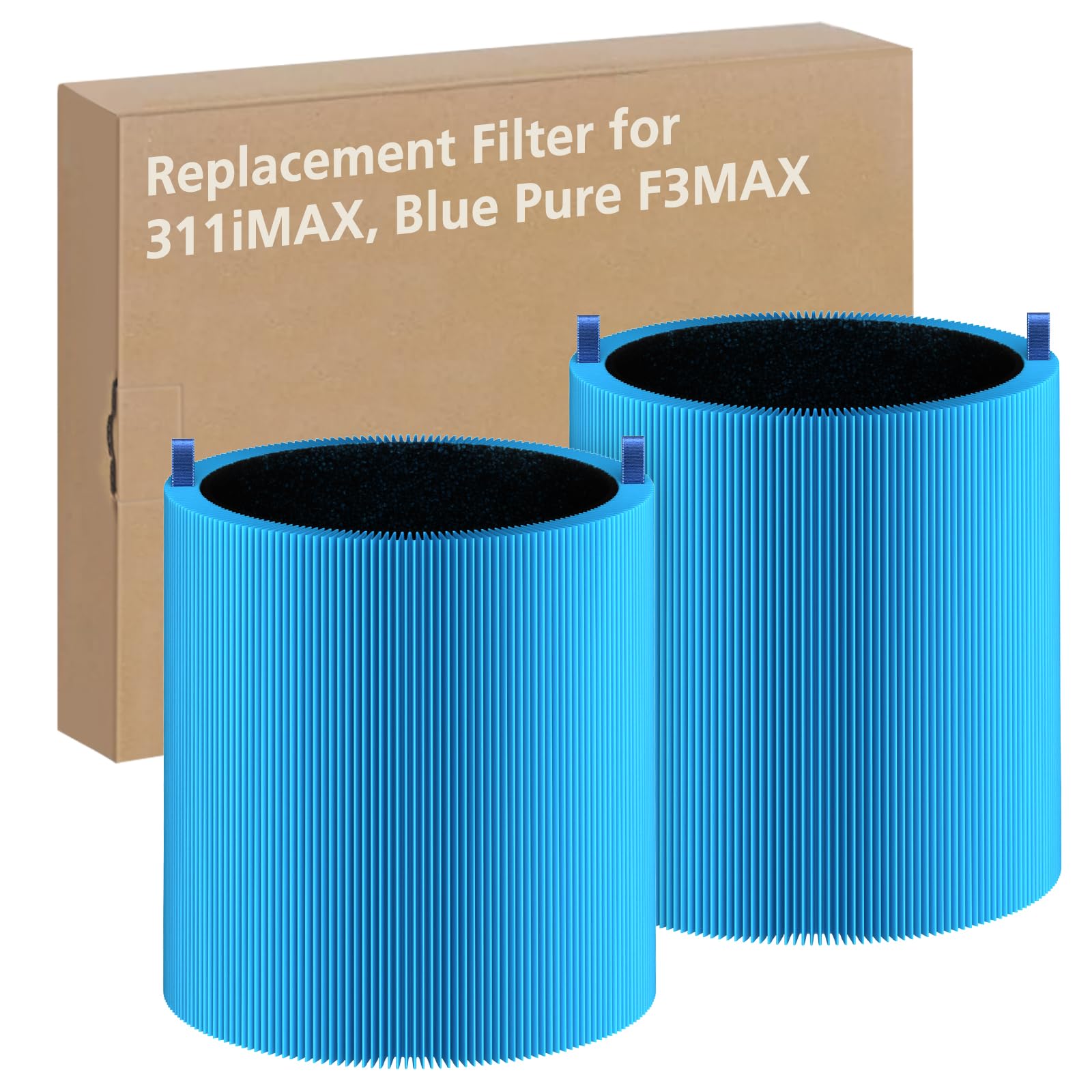Photo 1 of 2 Pack 311i Max Replacement Filter Compatible with Blue Pure 311i Max Air Purifier,Ture HEPA Filter Compare to Blue Pure F3-MAX, Bl-ue