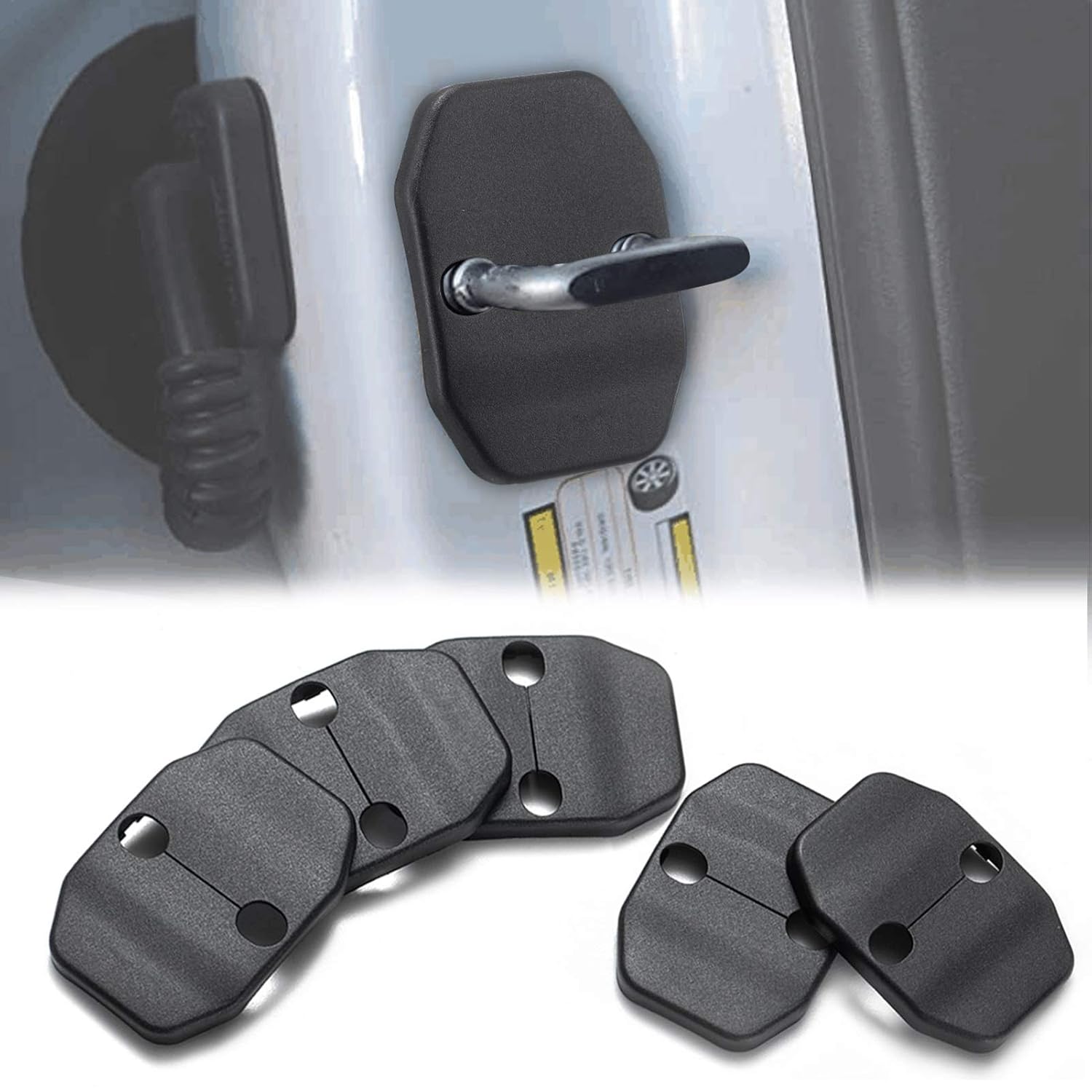 Door Lock Covers Protection Trim for 20072019 Jeep