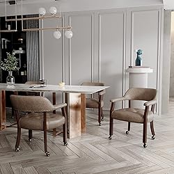 JESONVID Dining Chair with Casters Set of 2, Accent