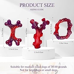 Frienhund 3 Pack Indestructible Dog Chew Bones for