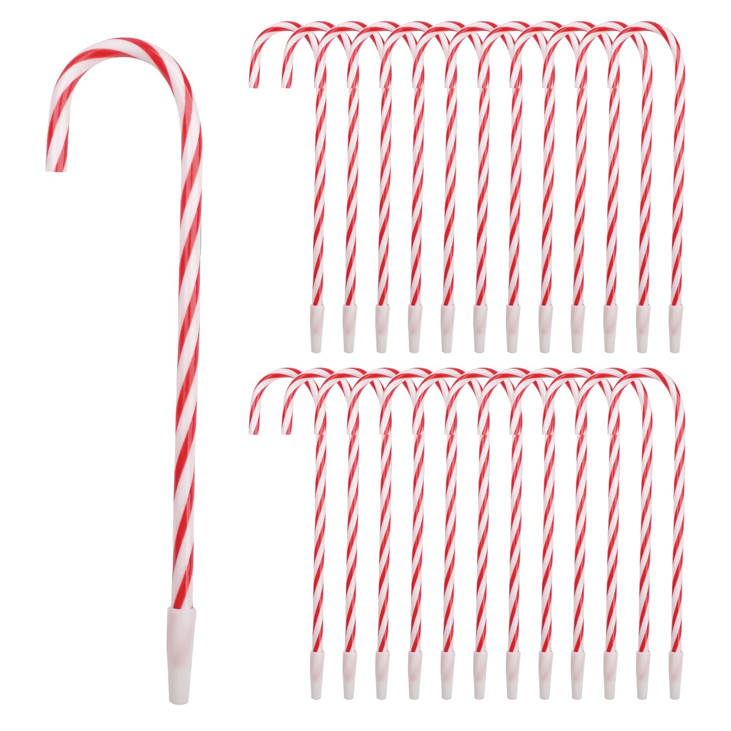 Lezevn Christmas Cane Pen Red Candy Cane Pen Chrsitmas Ballpoint Pen Cute Gel Ink Pens for Christmas Party Favors (25)