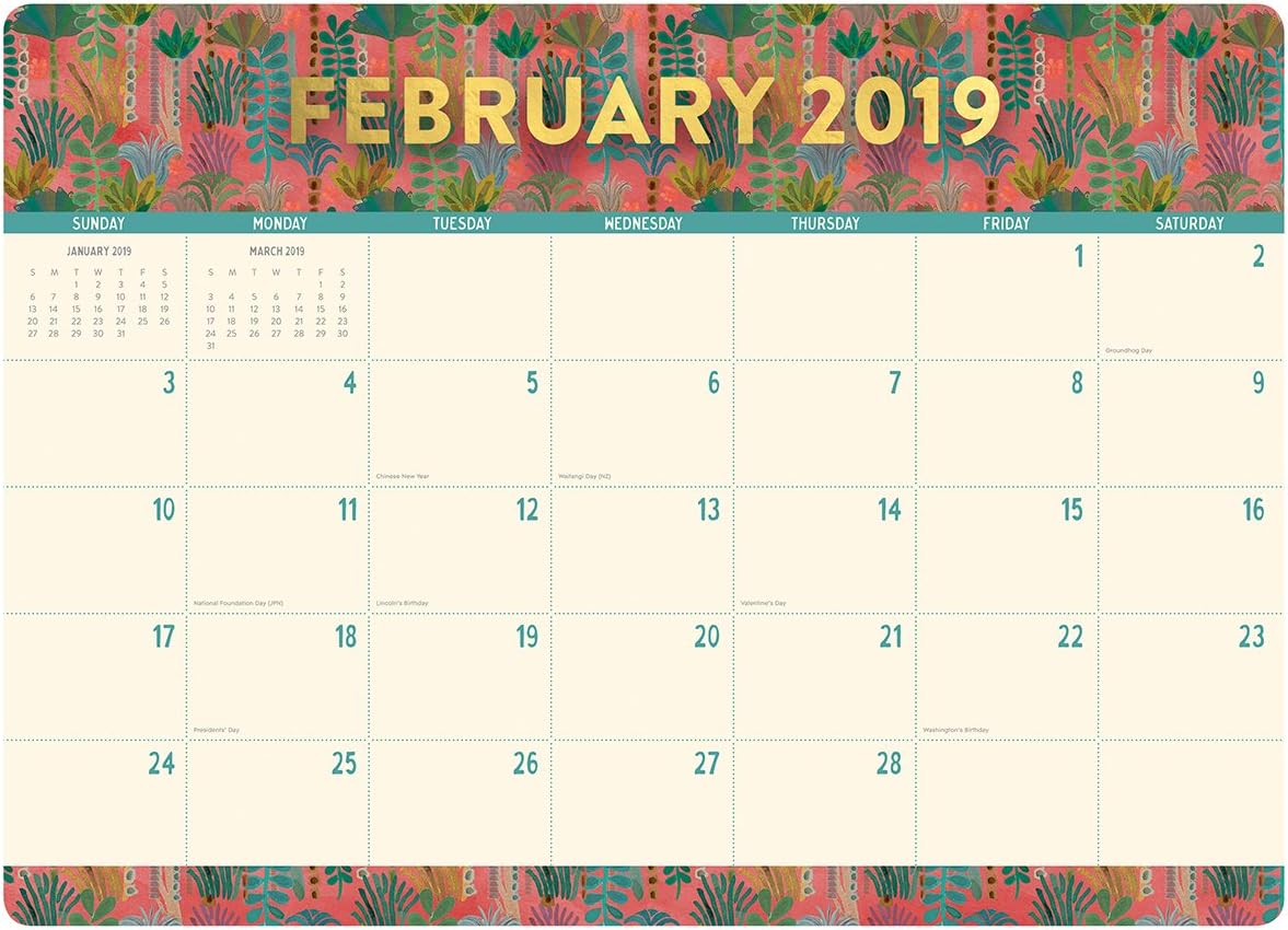 Best 2018 desk calendar 17 month