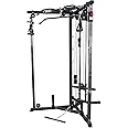 Valor Fitness Cable Crossover Machine - 17 Adjustable Positions with Pull Up Bars and Optional Bundle Attachments Max Weight 200 lb. Plate Loaded Pulley System for Home Gym Power Workout