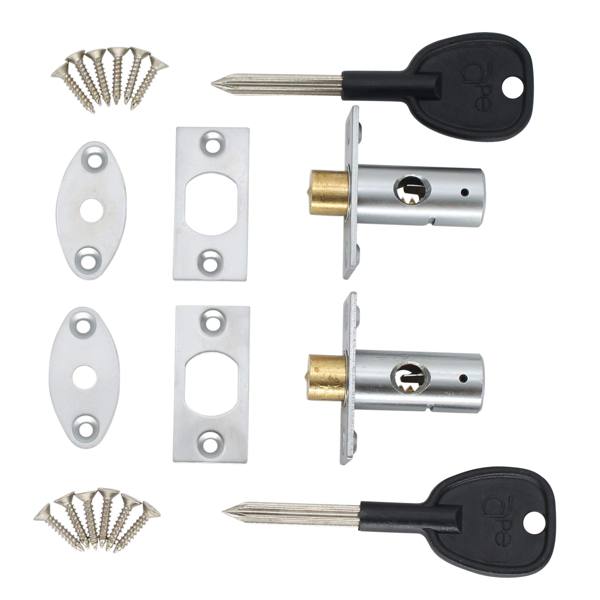 Window Security Mortice Rack Bolts | Pack of 2 Bolts with 2 Star Keys | Satin