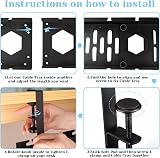 seOSTO Retractable Under Desk Cable Management Tray No Drill 11-21 inch Steel view 5