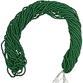 11/0 Glass Seed Beads, 12 String Hanks, Small Craft Beads, 2 mm (Green)