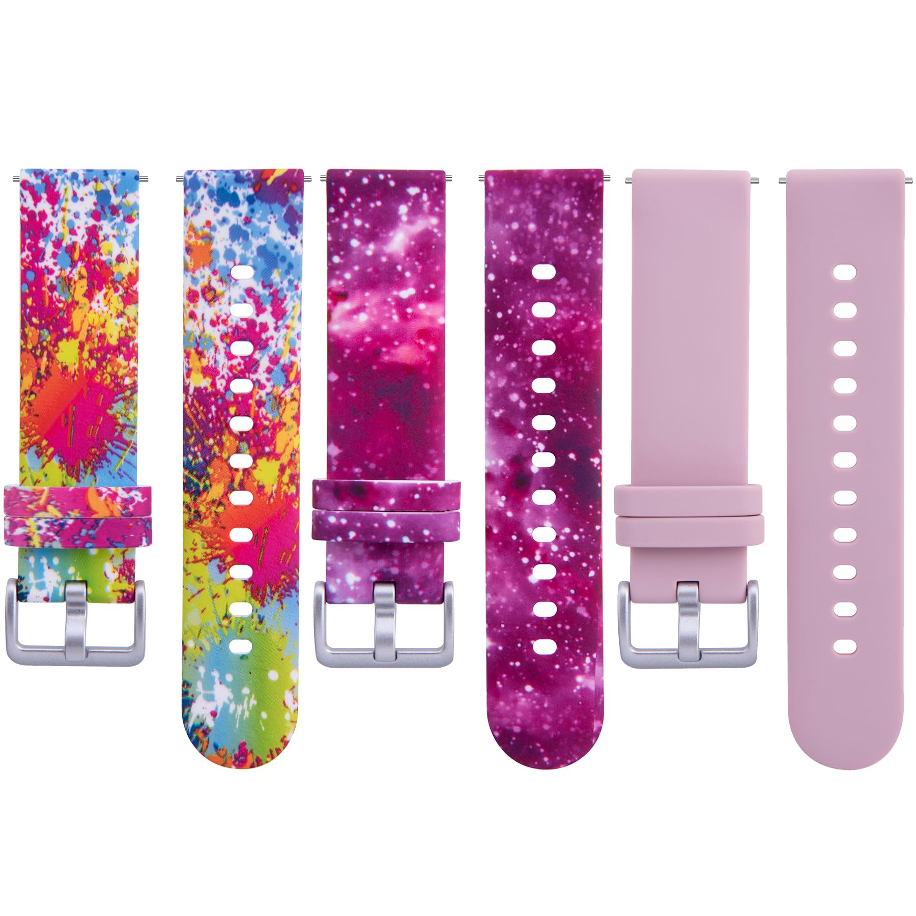 Photo 1 of Chofit 5 Pack Bands Compatible for Verizon Gizmo 3 2 1/Gabb Watch Bands for Kids, 20MM Band Quick Release Colorful Pattern Wristband Straps for Verizon Gizmo Watch 2/T-Mobile SyncUP Kids Smartwatch