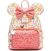Loungefly Disney Minnie Mouse Springtime Sequins Womens Backpack