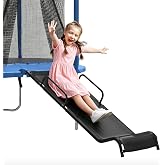 Universal Trampoline Slide 60" * 20" Slide with 2 Iron Plasticized Handles Buffer Bottom Wear-Resistant Fabric Safety Ladder for Kids and Toddle