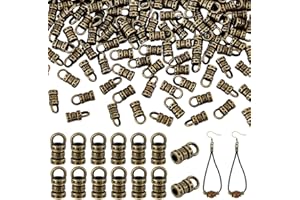 PH PandaHall 200pcs Metal Cord End Caps, Tassel Caps for 2mm Cords Antique Bronze Leather Thread Rope End Cap Alloy Jewelry C