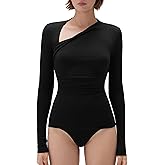 SUUKSESS Modal Cashmere Long Sleeve T Shirts for Women Ultralight Fall Fashion 2025 Trendy Asymmetric Neck Casual Tops