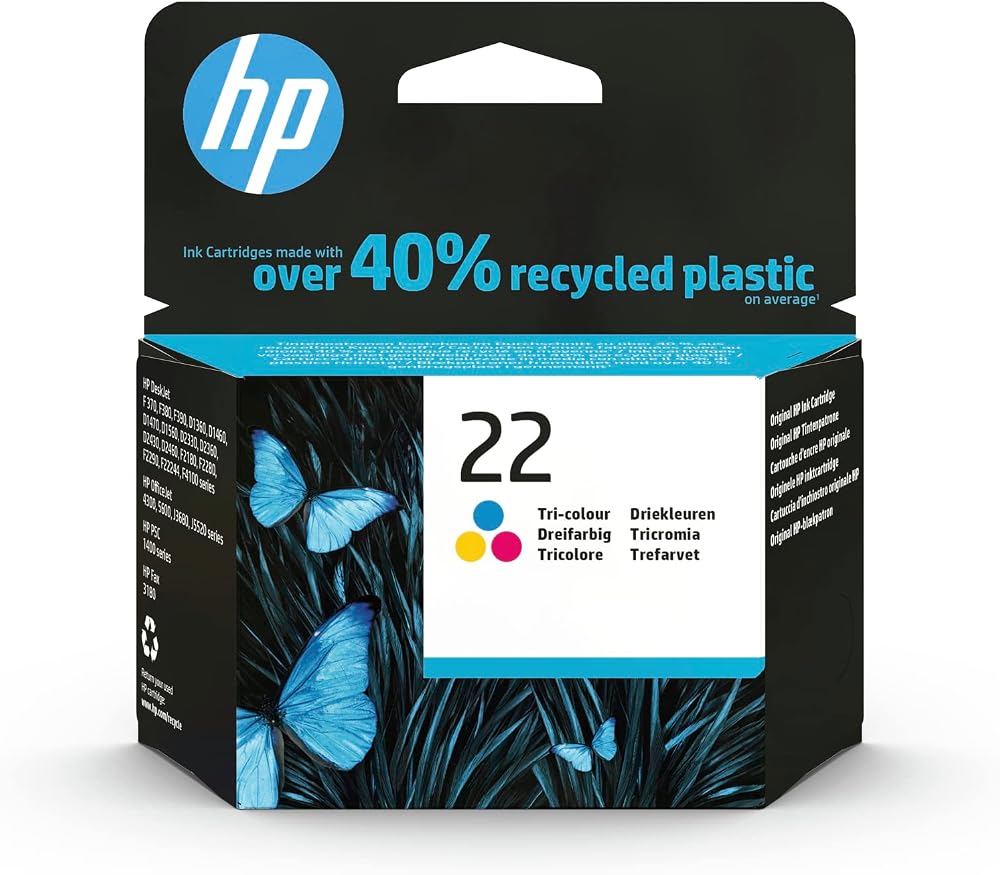 HP C9352AE 22 Original Tri-color Ink Cartridge 165 Pages Single Pack
