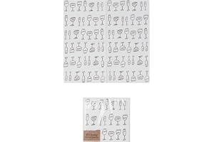 Creative Co-Op Chic Cocktail Napkins, White and Black