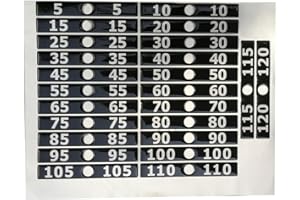 simhoa Weight Stickers 5-120 Weight Stack Labels for Workout Gym Body Building