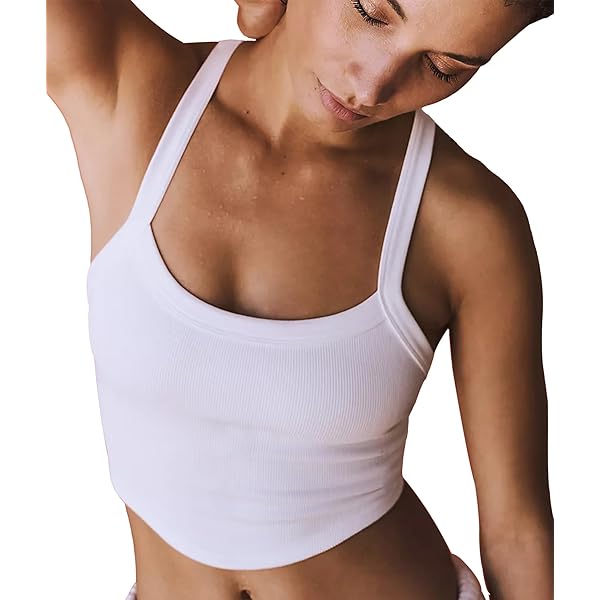 Galabris Women's Square Neck Long Sleeve T Shirt Sexy Slim Fitted Crop Tops Stretchy Deep U Casual Basic Tees