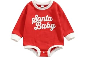 Saliuentm Baby Girl Boy Crewneck Sweatshirt Long Sleeve Romper Oversized Sweater Bodyusuit Pullover Tops Clothes