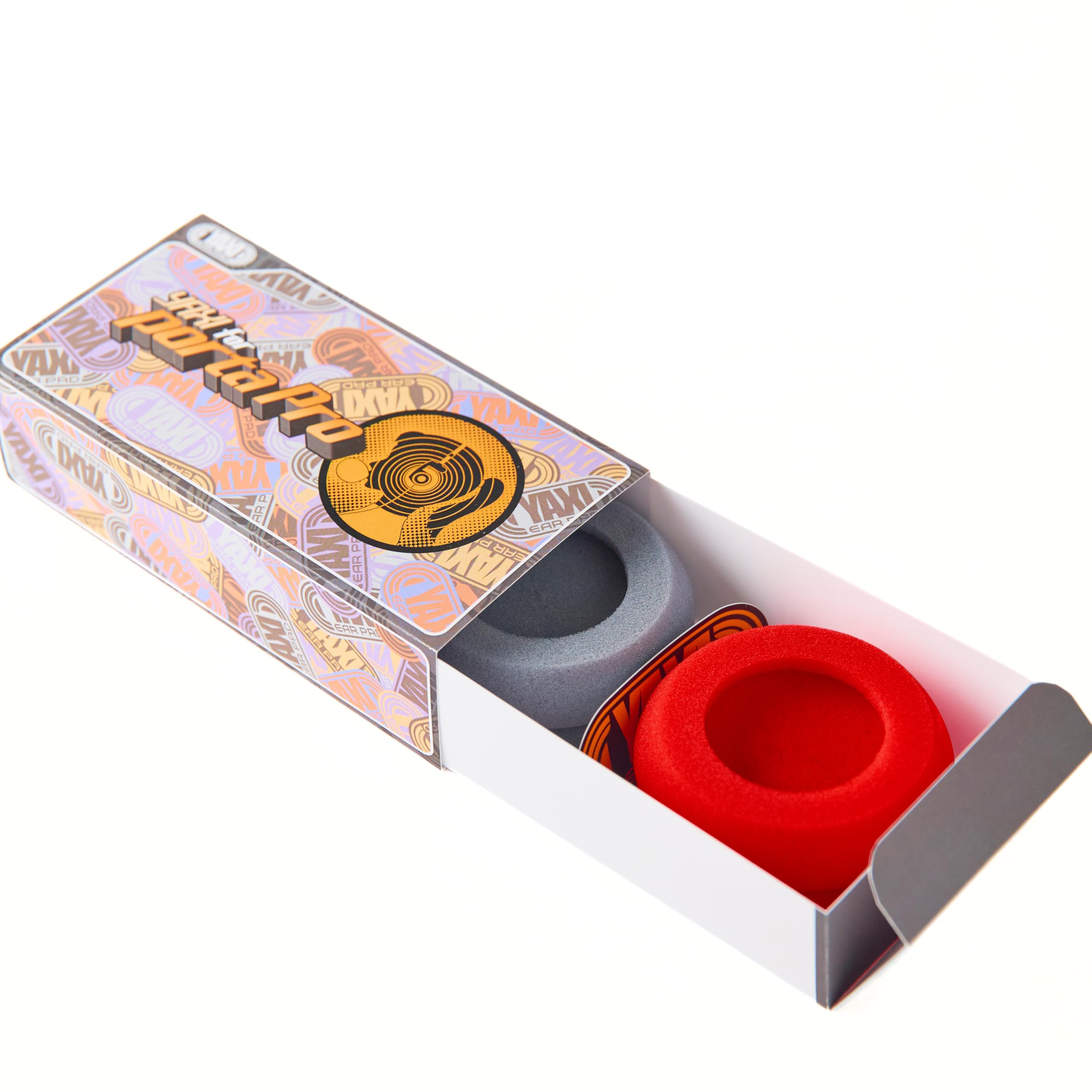 YAXI EARPADS for Koss PORTAPRO 2Pairs (Grey+Red) — image 1