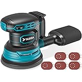Cordless Random Orbital Sander Compatible for Makita 18V Battery(NO Battery), Electric Palm Orbital Sander With Dust Collector, 6 Variable Speeds, 20Pcs Sandpaper For Sanding Polishing Woodworking