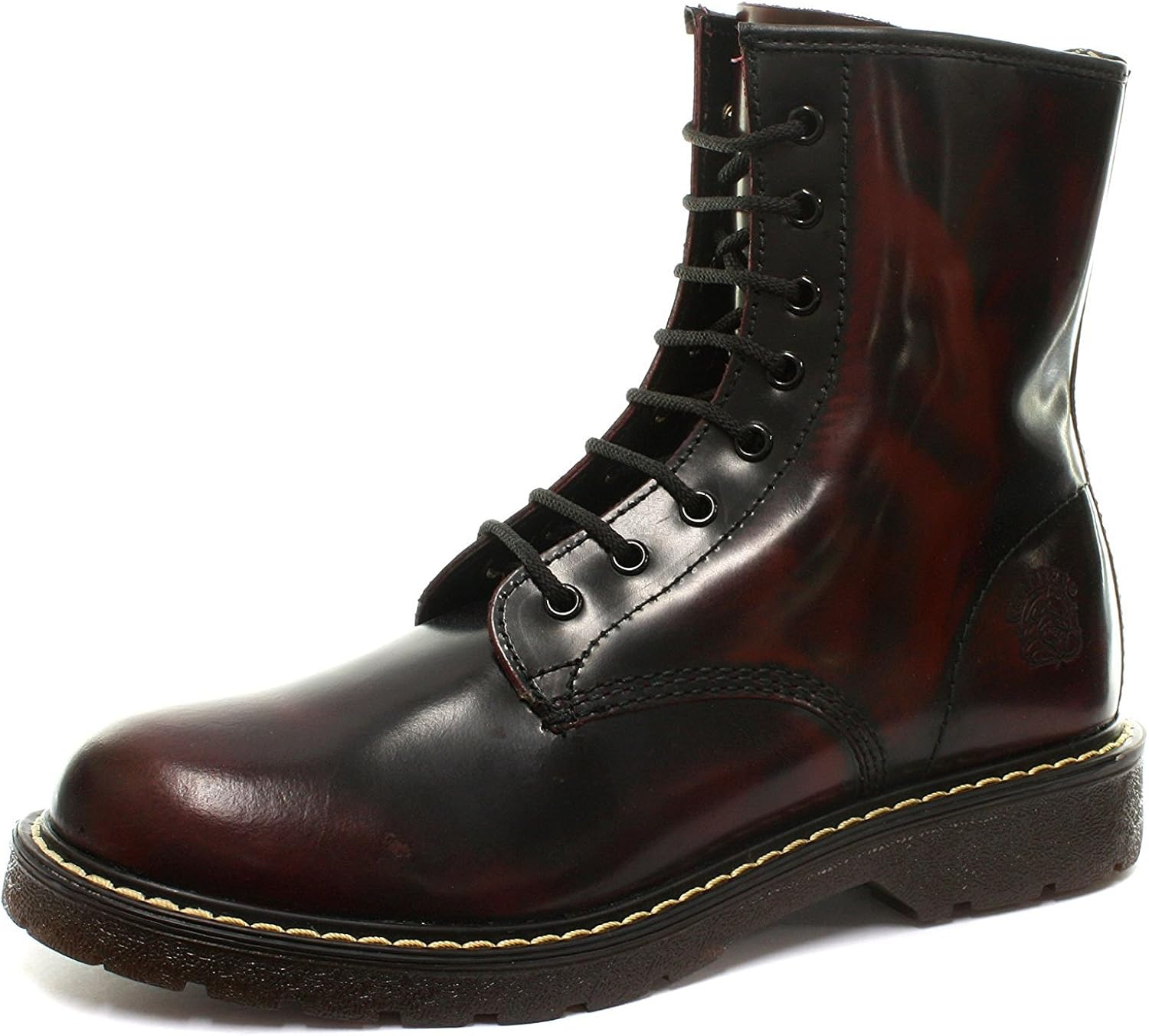 Grinders New Cedric Men's Burgundy Rub Off Red Boot 8 Eyelet Derby Lace