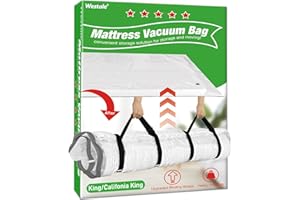 Mattress Vacuum Bag King/California King Space Saver Mattress Vacuum Seal Bag with Straps for Moving Double Zip Seal Reusable