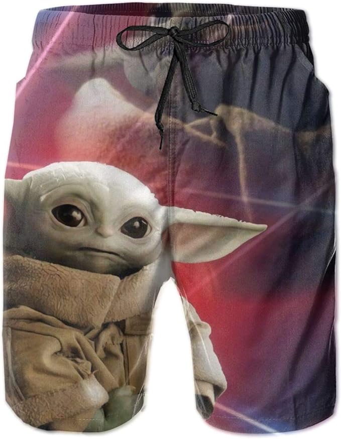 Retow Baby Mens Yoda Swim Trunks Short Quick Dry Print, Men's Soft