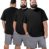 BRISIRA Big and Tall Shirts for Men Undershirts XL-6XL Lightweight Casual Tee Breathable Soft Short Sleeve T-Shirts Crew Neck