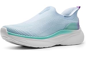 NORTIV 8 Women's Slip on Walking Shoes Hands Free Non-Slip Lightweight Gym Workout Casual Comfort Breathable Running Tennis SwiftSleek Fashion Sneakers
