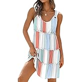 Disamer Summer Dresses for Women 2026 Sundresses Vacation Sleeveless Beach Swimsuit Cover Ups Spring Outfits Casual Sun Dress