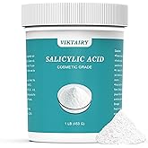 Viktairy 1 LB Salicylic Acid Powder Cosmetic Grade | Pure Original Ingredients for skin with no Additives, BHA Exfoliant for DIY Cleanser, Toner, Shampoo, Body Wash, Lotion