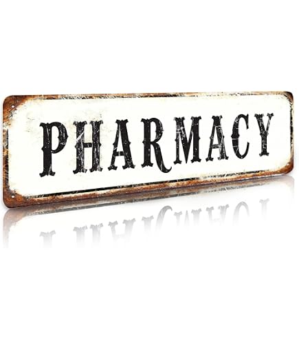Amazon.com: ANWND Vintage Pharmacy Tin Sign Medicines Drugs Metal