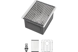 Bar Sink - Lordear 13 x 15 inch Undermount Stainless Steel Single Bowl Bar Prep Sinks 16 Gauge RV Wet Bar Kitchen Sink