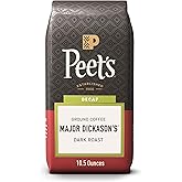 Peet's Coffee Ground Coffee Dark Roast, Decaf Major Dickason's, 10.5 Ounces