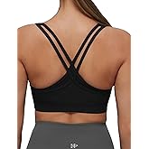 Yvette Women's Sports Bra Breathable Yoga Bra with Jacquard Back Panel & Cross Straps for Fitness,Gym