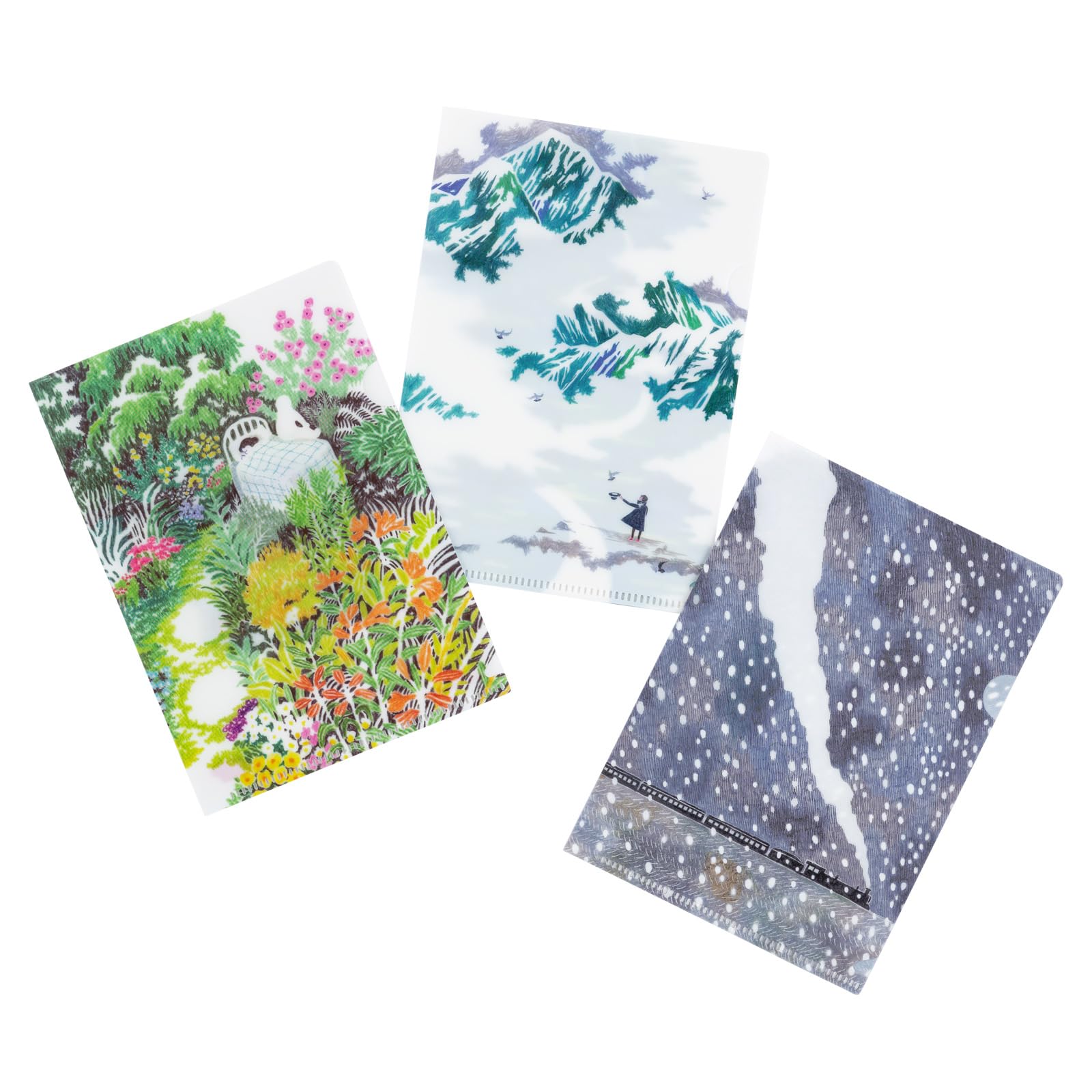 Hobonichi Techo Accessories iyo okumi: Hobonichi Clear Folder Set of 3 for A6 Size (iyo okumi)