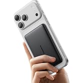 Baseus Picogo Power Bank, 0.3" Ultra Slim 5000mAh MagSafe Portable Charger, Card-Size Magnetic Battery Pack with USB-C Braide