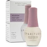 SpaRitual Nourish Fast Dry Topcoat | Vegan quick dry top coat formula to reduce dry time and protect nail polish | 0.5 fl oz
