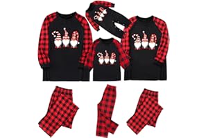XBKPLO Christmas Pajamas For Family Pajamas Pjs Sleepwear Outfits Matching Christmas Pajamas for Family plus Size 4x