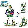 3 in 1 BOTW Building Set, Transforms to 3 Different Zelda Figures- from Link Holding Master Sword, to Battle Robot, to Glider Bike, Compatible with Lego Zelda (850PCS)
