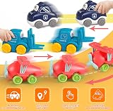 lerrbo 9 PCS Baby Truck Toys with Crane Playmat Storage Bag view 5