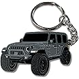 FOUR WHEEL BEAST Jeep Wrangler Keychain - Officially Licensed Jeep Rubicon Accessories JL Key Chain JKU 2024 2023