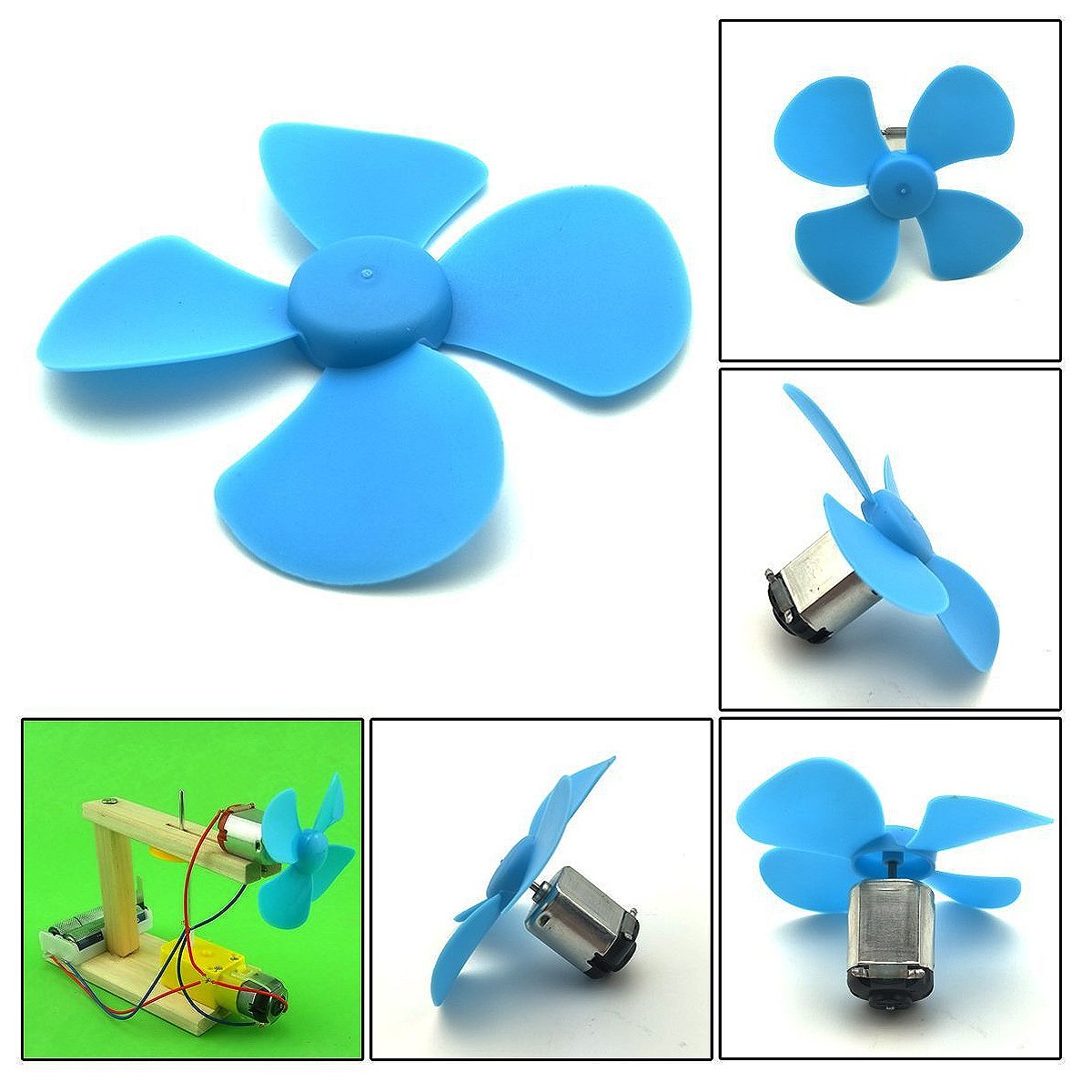 Winterworm Micro DC Motor Shaft Propeller for DIY Project Kids Science Lesson Accessories 12 PCS