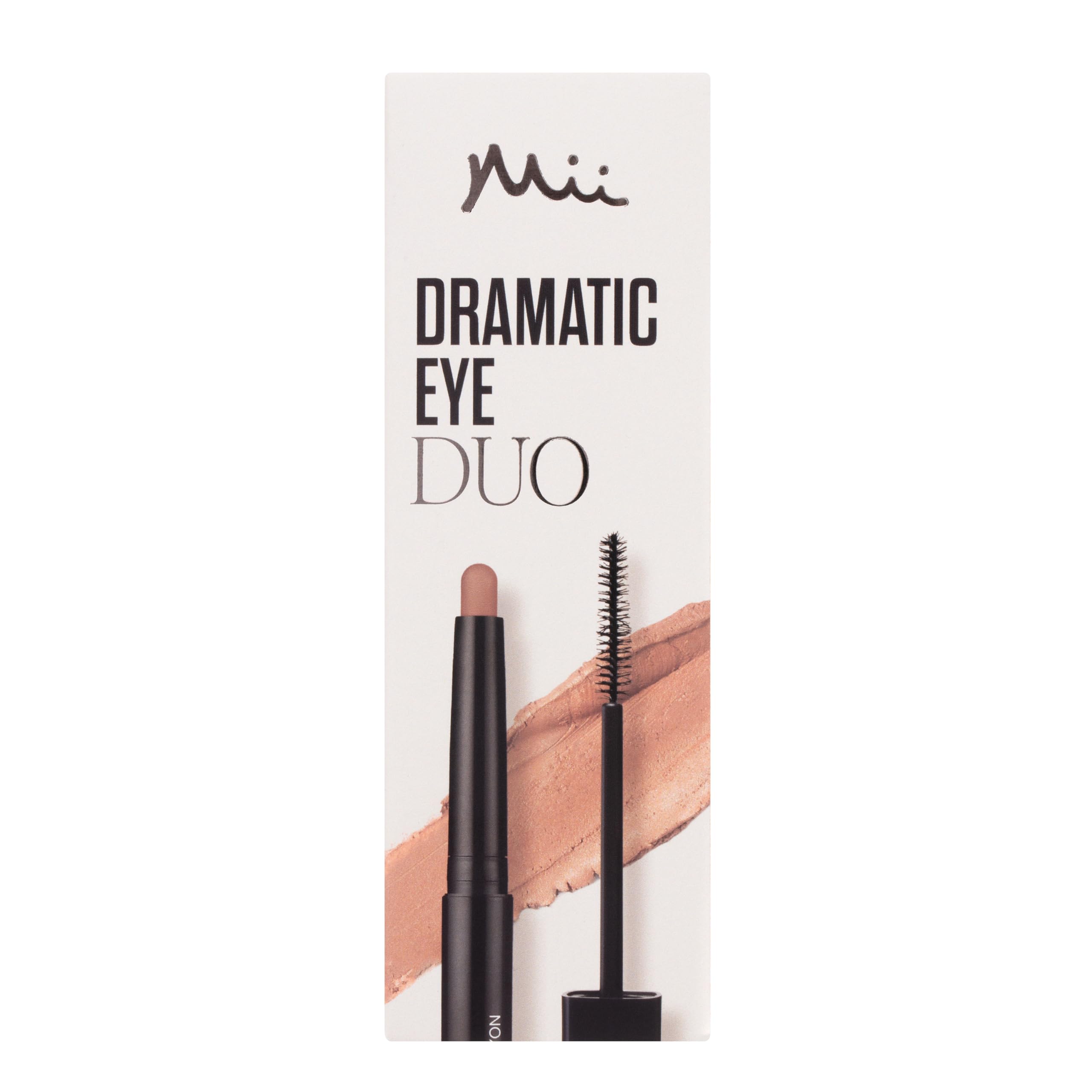 Mii Cosmetics Dramatic Eye Mascara & Eyeshadow Duo | Makeup Gift Set for Women | Creamy Eyeshadow Stick & Lengthening Mascara | Professional Eye Make Up Set, Makeup Bundle for Gifting | Dusty Rose